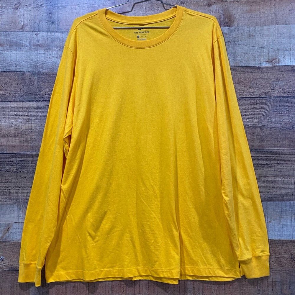 New Without Tags Mens Gold Long Sleeve The Nike Tee Size 2XL